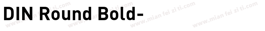 DIN Round Bold字体转换